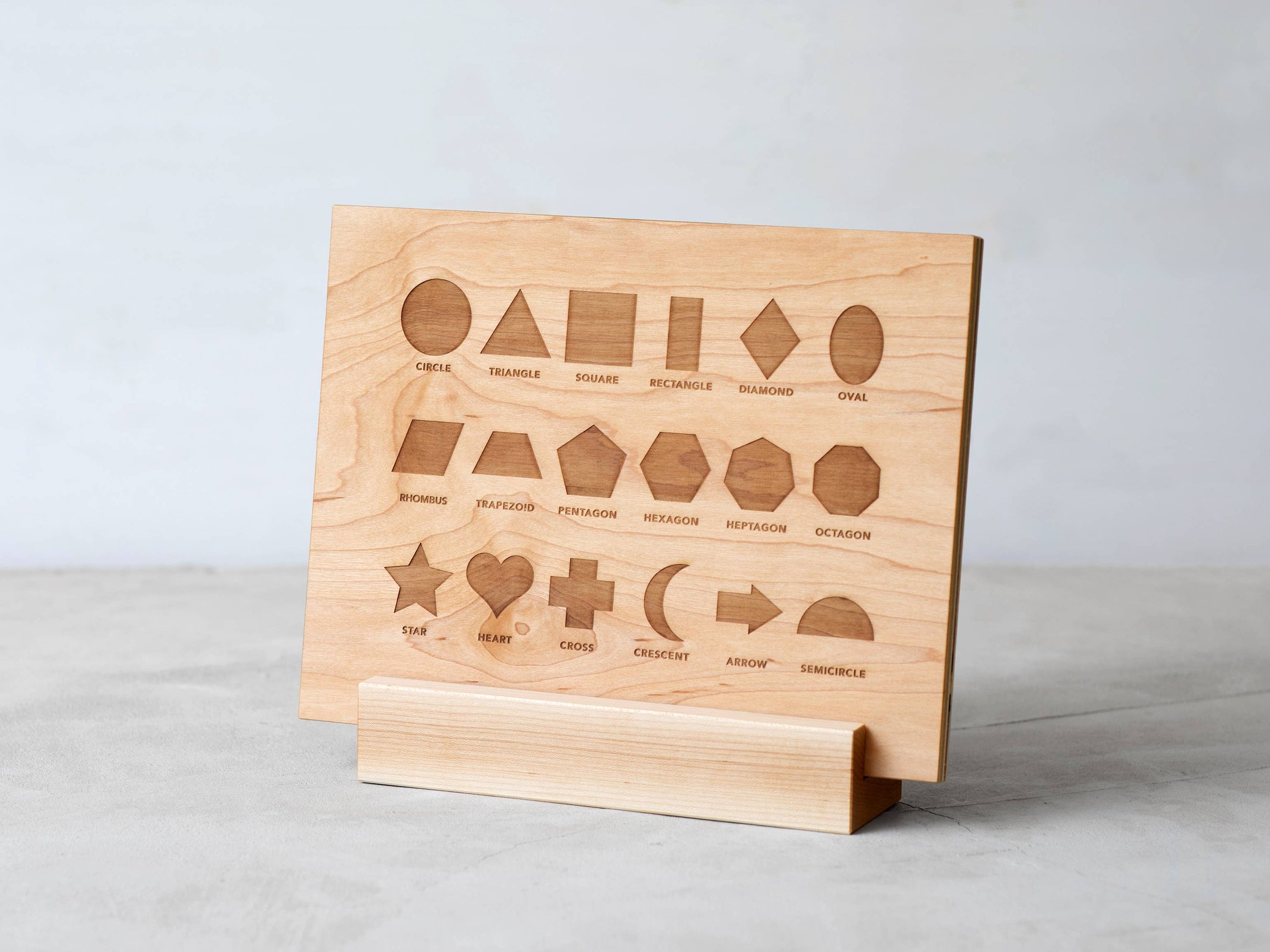 Gladfolk Wooden Shapes Board with Matching Shape Pieces