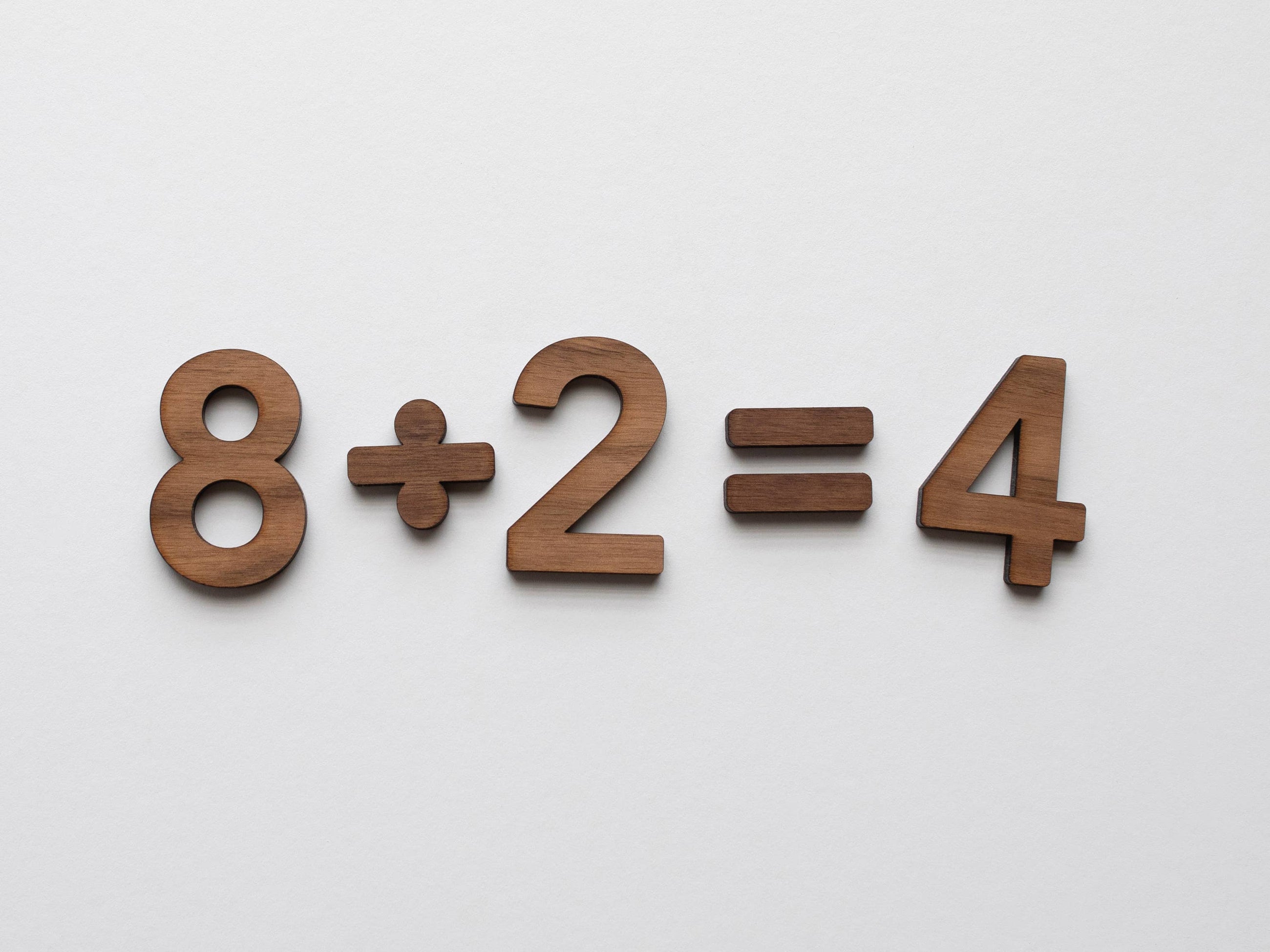 Gladfolk Wooden Number Set • Numerals & Math Equation Signs, Walnut