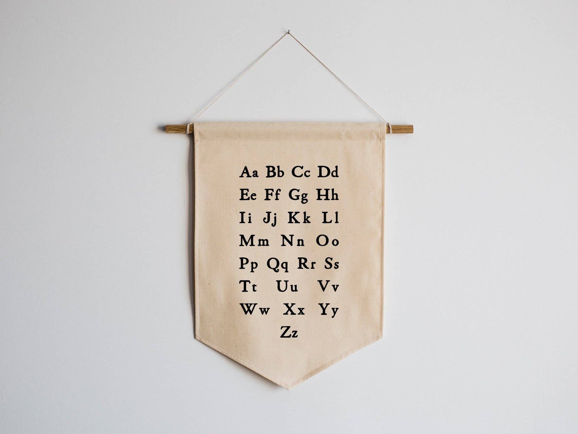 Gladfolk Schoolhouse Alphabet Canvas Banner