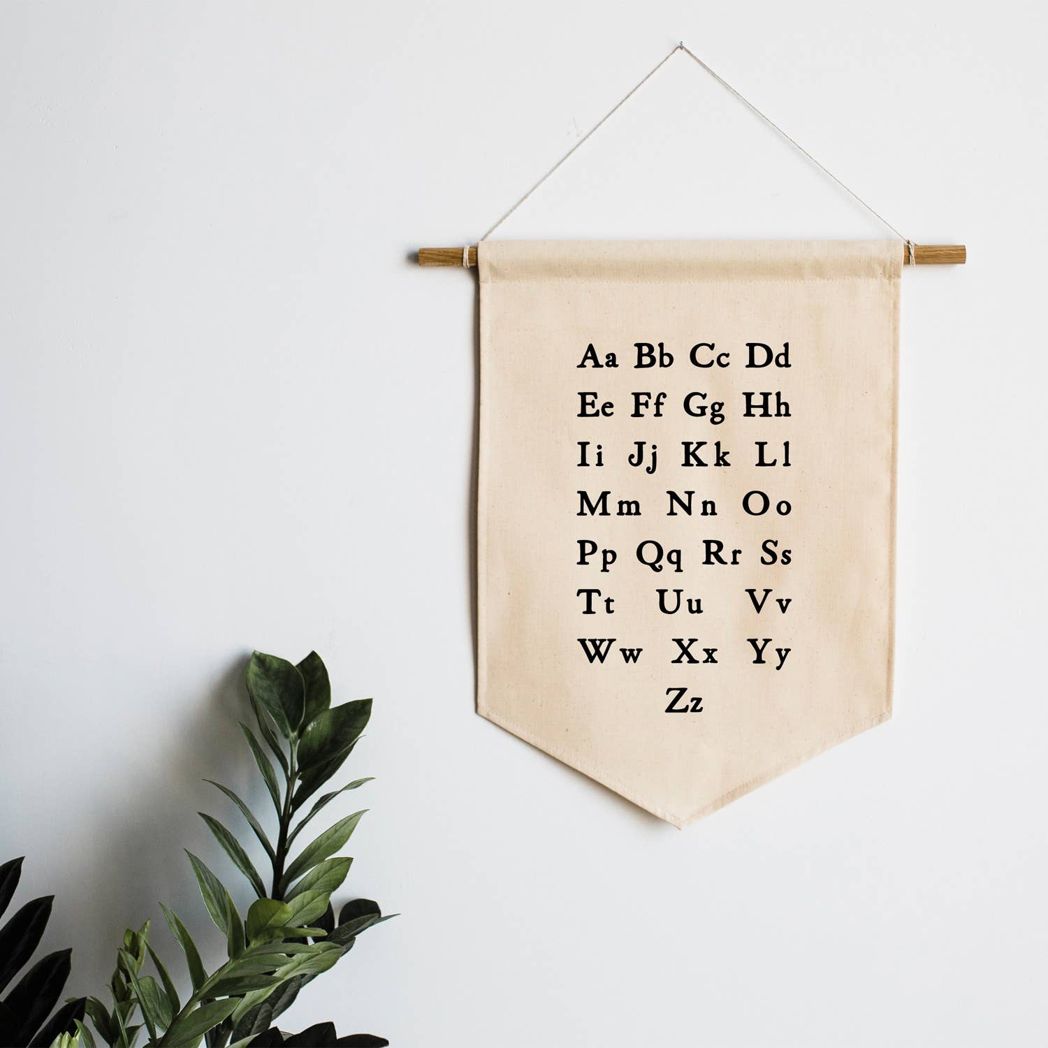 Gladfolk Schoolhouse Alphabet Canvas Banner