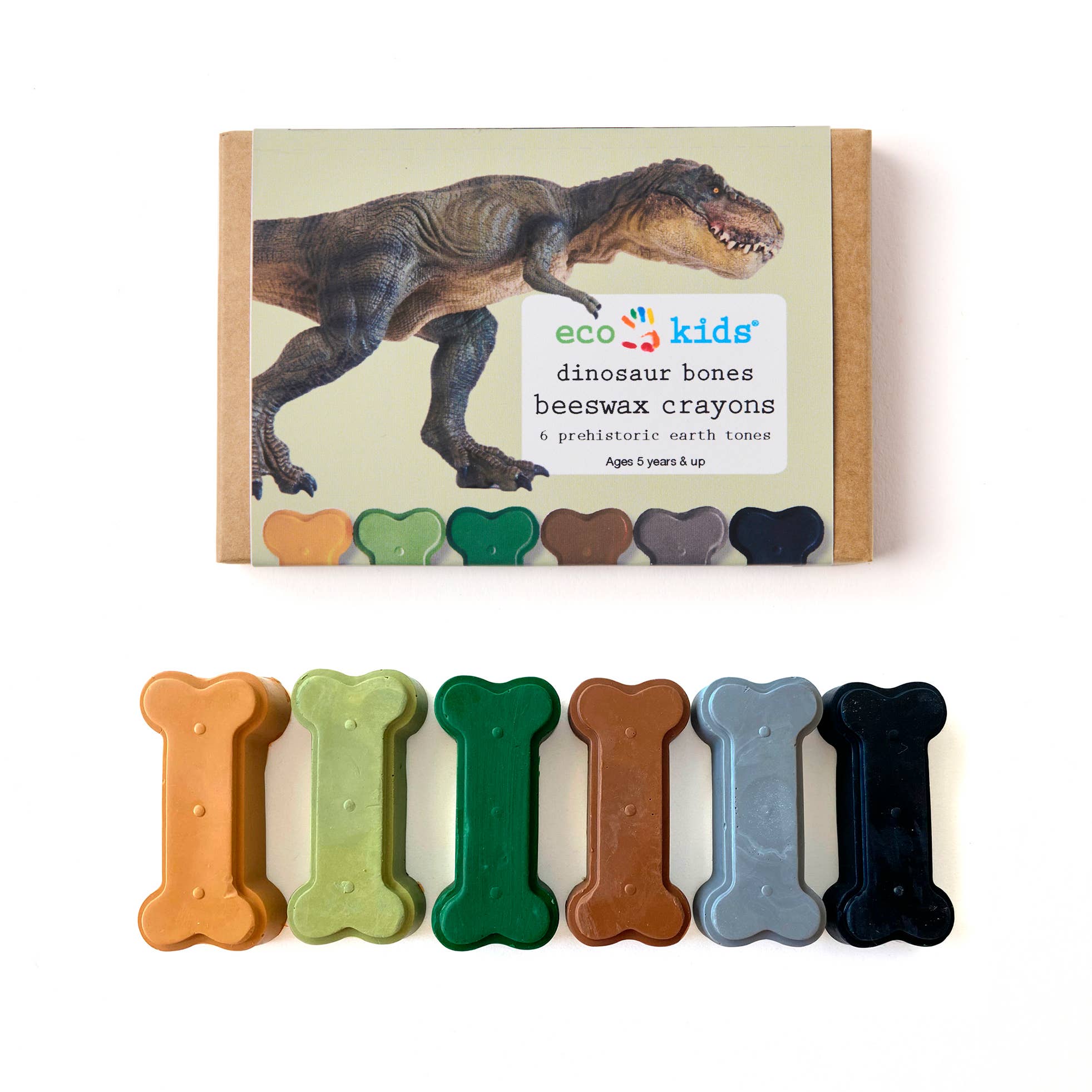 Non-Toxic Beeswax Crayons - Dinosaur Bone - Handmade