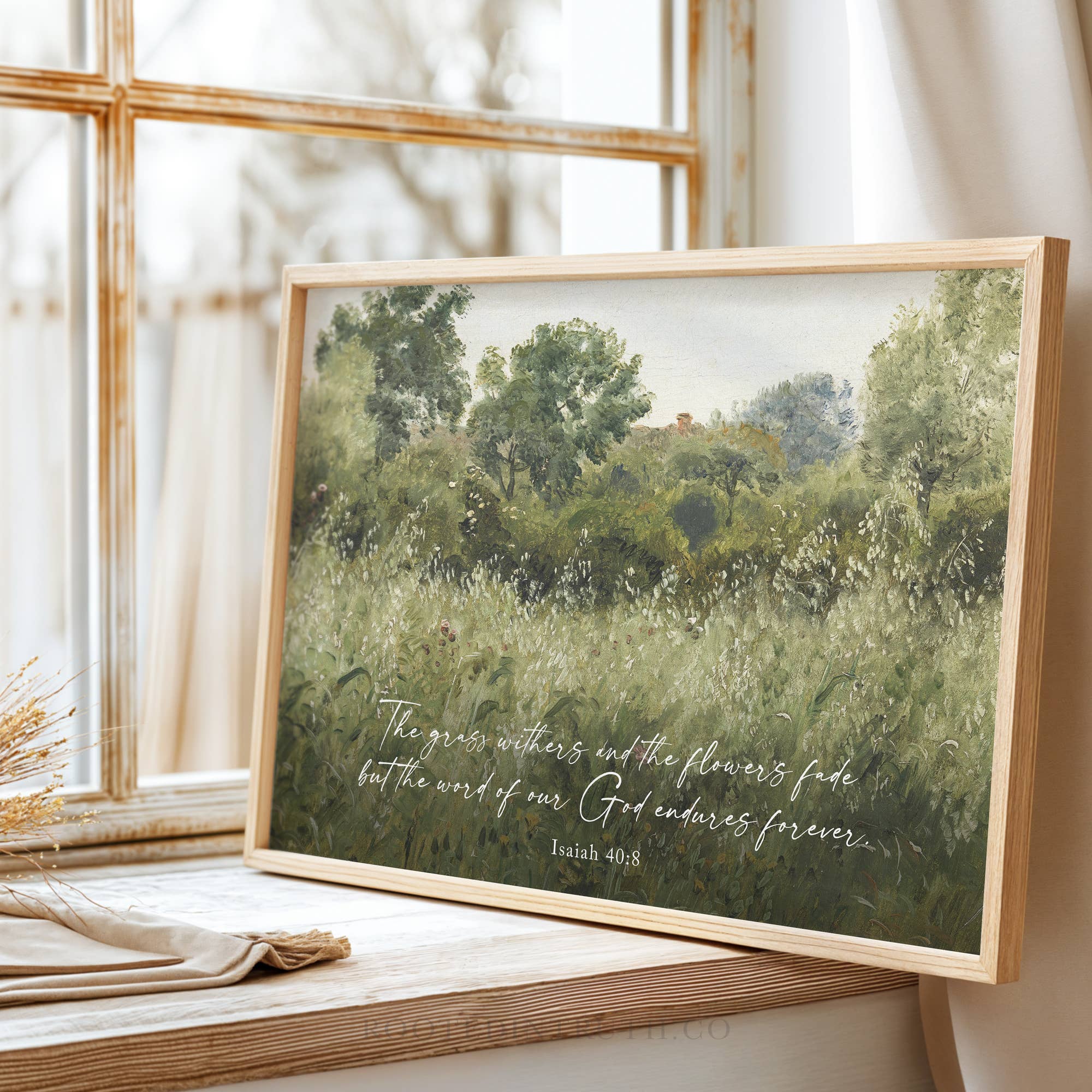Grass Withers Landscape Wall Art Print