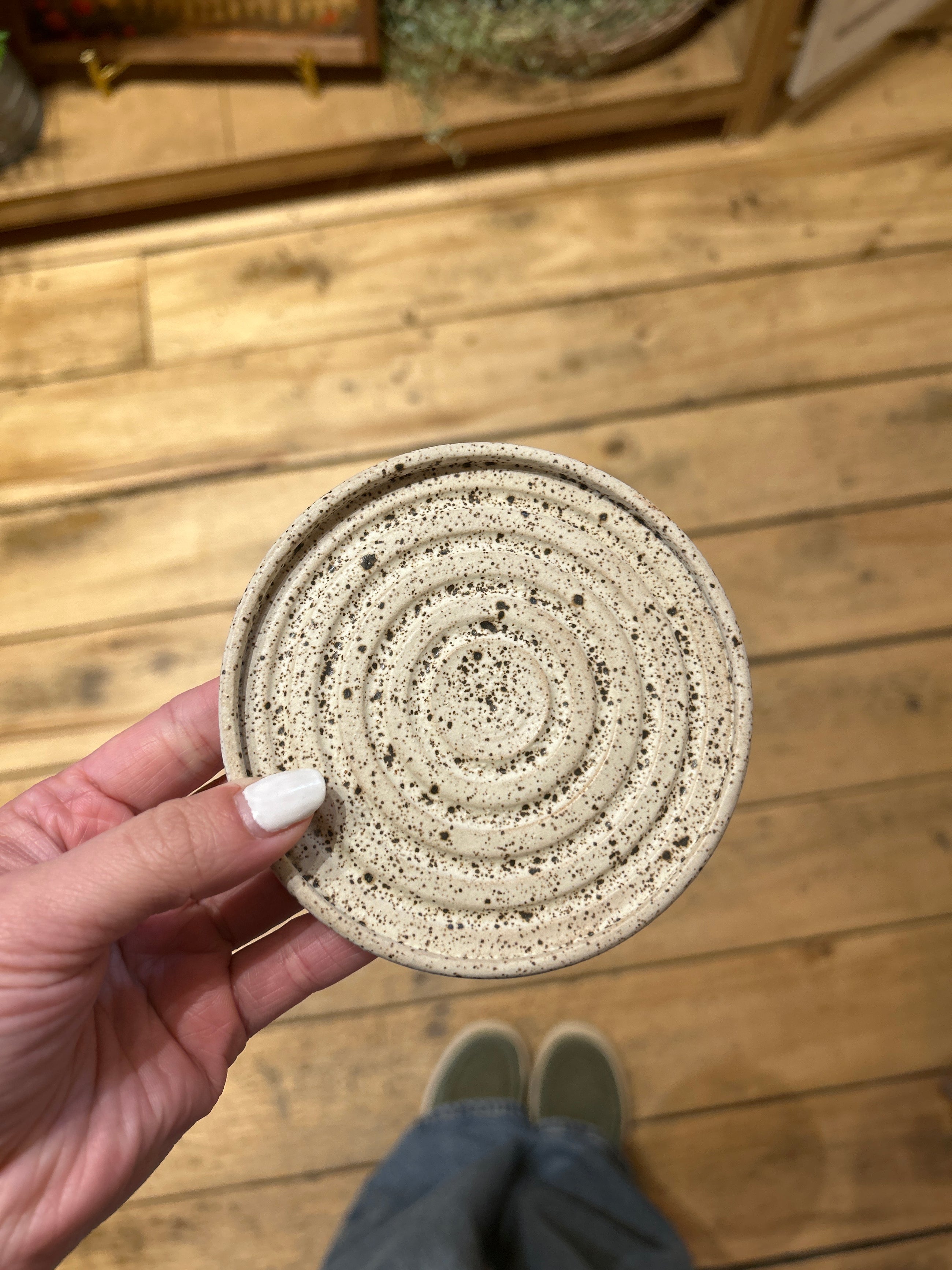 Handmade Pottery, Speckled Plate
