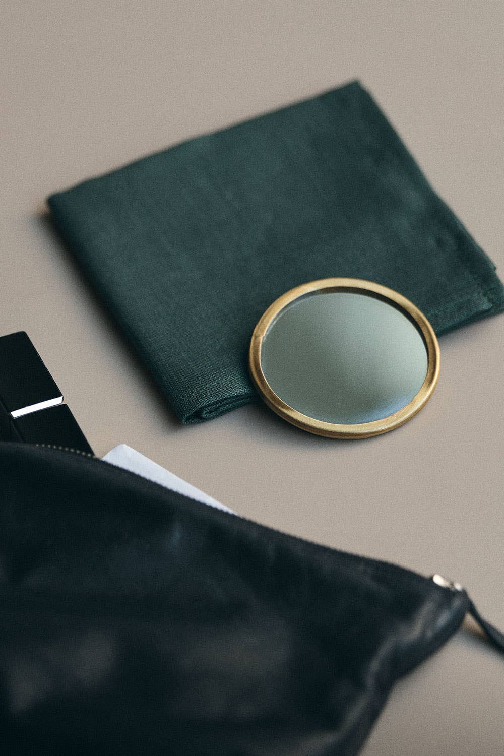 Brass Framed Mirror (S)Round