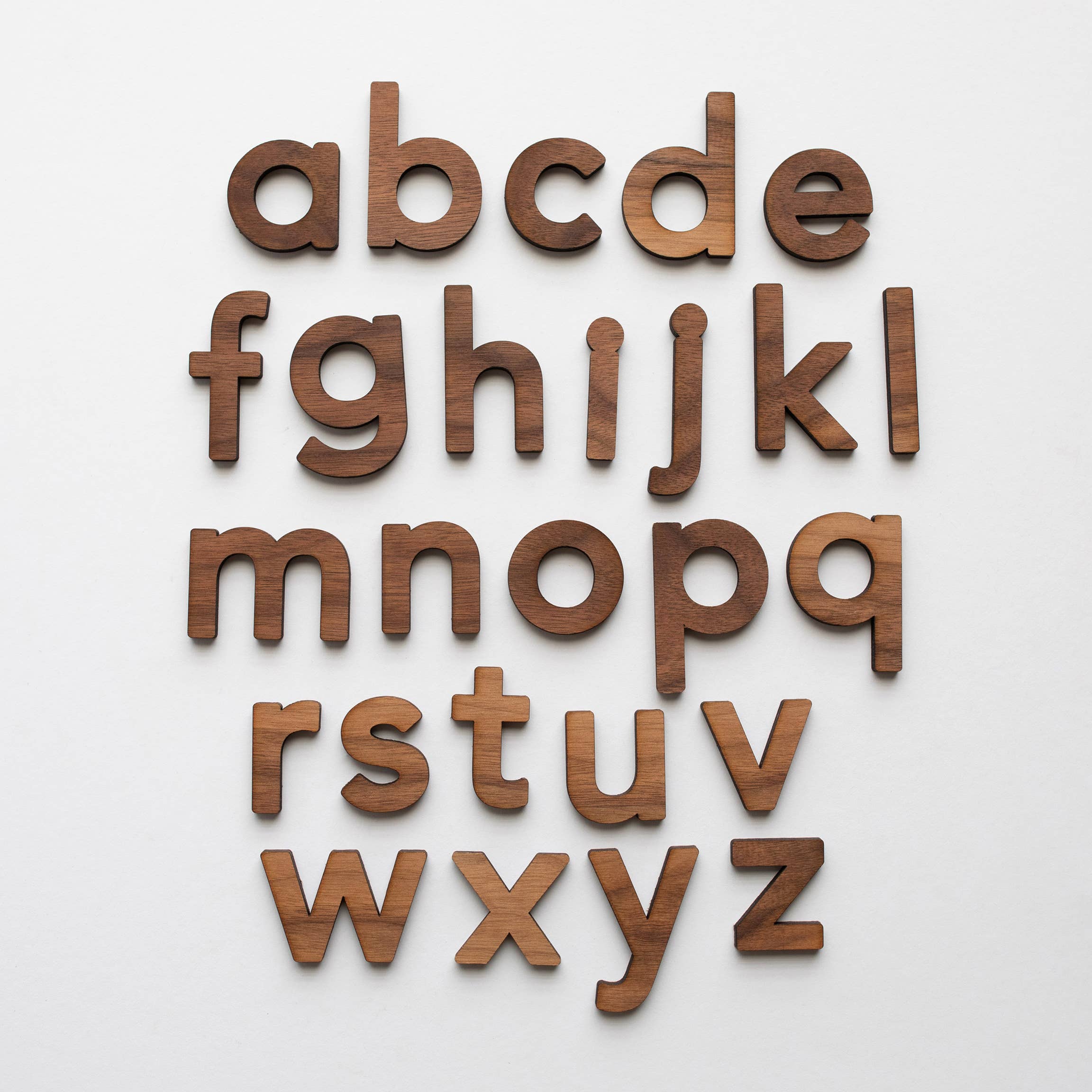 Gladfolk Wooden Alphabet Set • Montessori Movable Alphabet Set Walnut