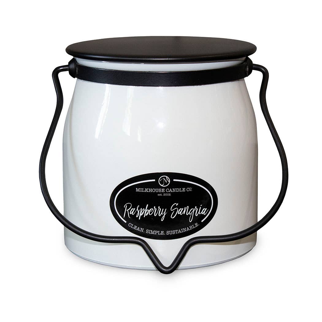 16 oz Butter Jar Candle: Raspberry Sangria