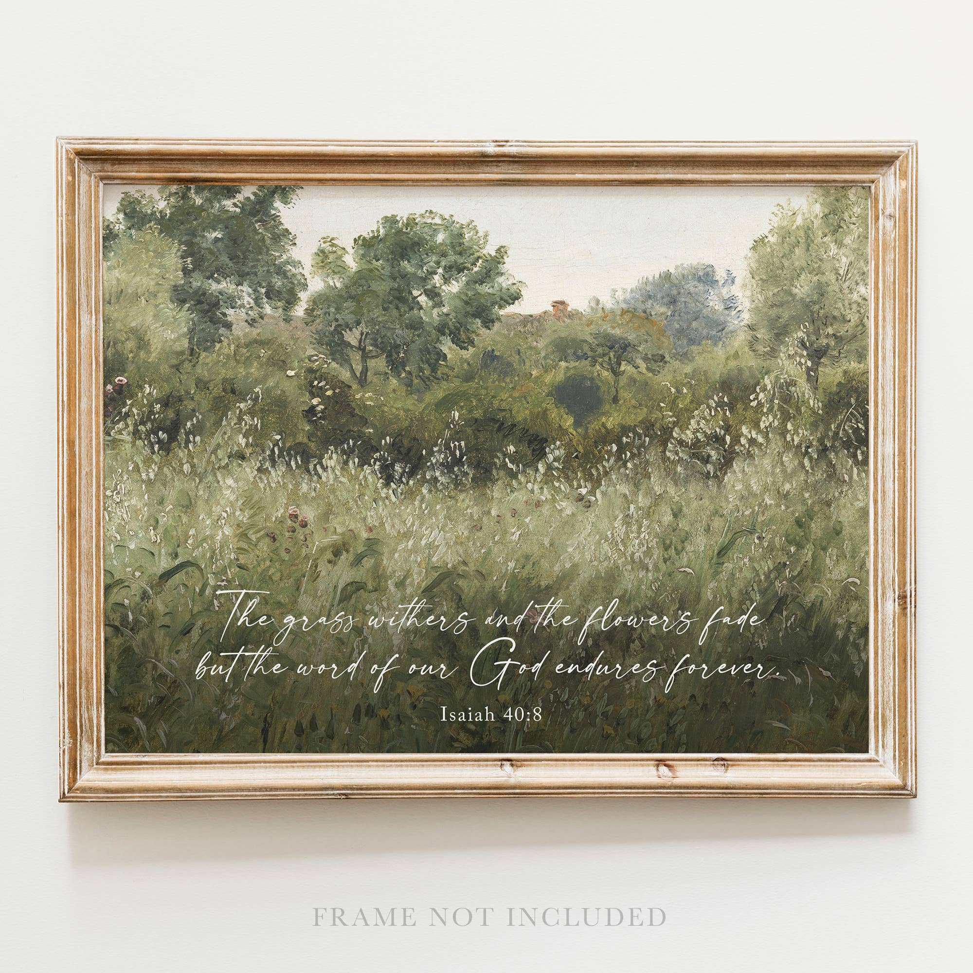 Grass Withers Landscape Wall Art Print