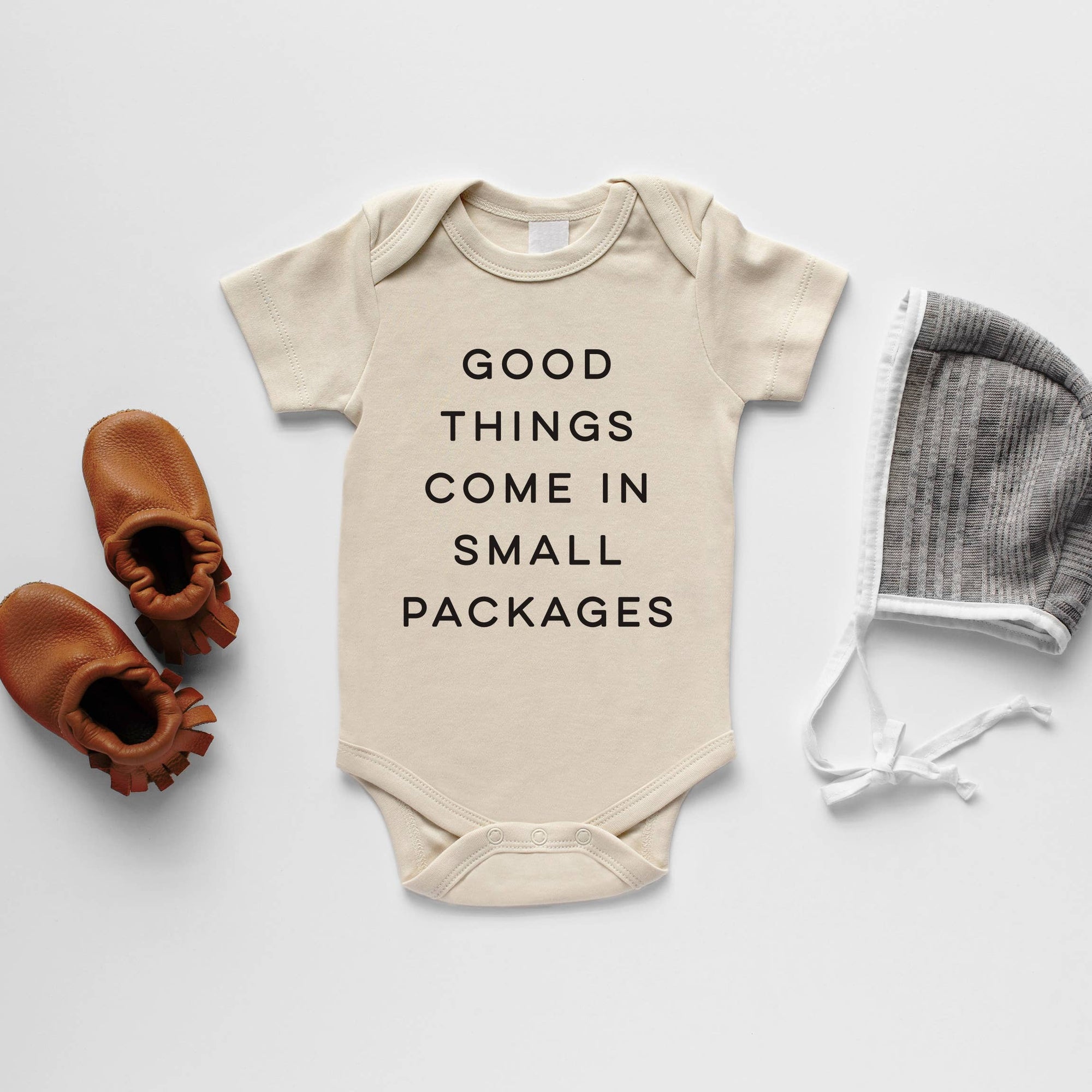 Gladfolk Good Things Come In Small Packages Organic Bodysuit