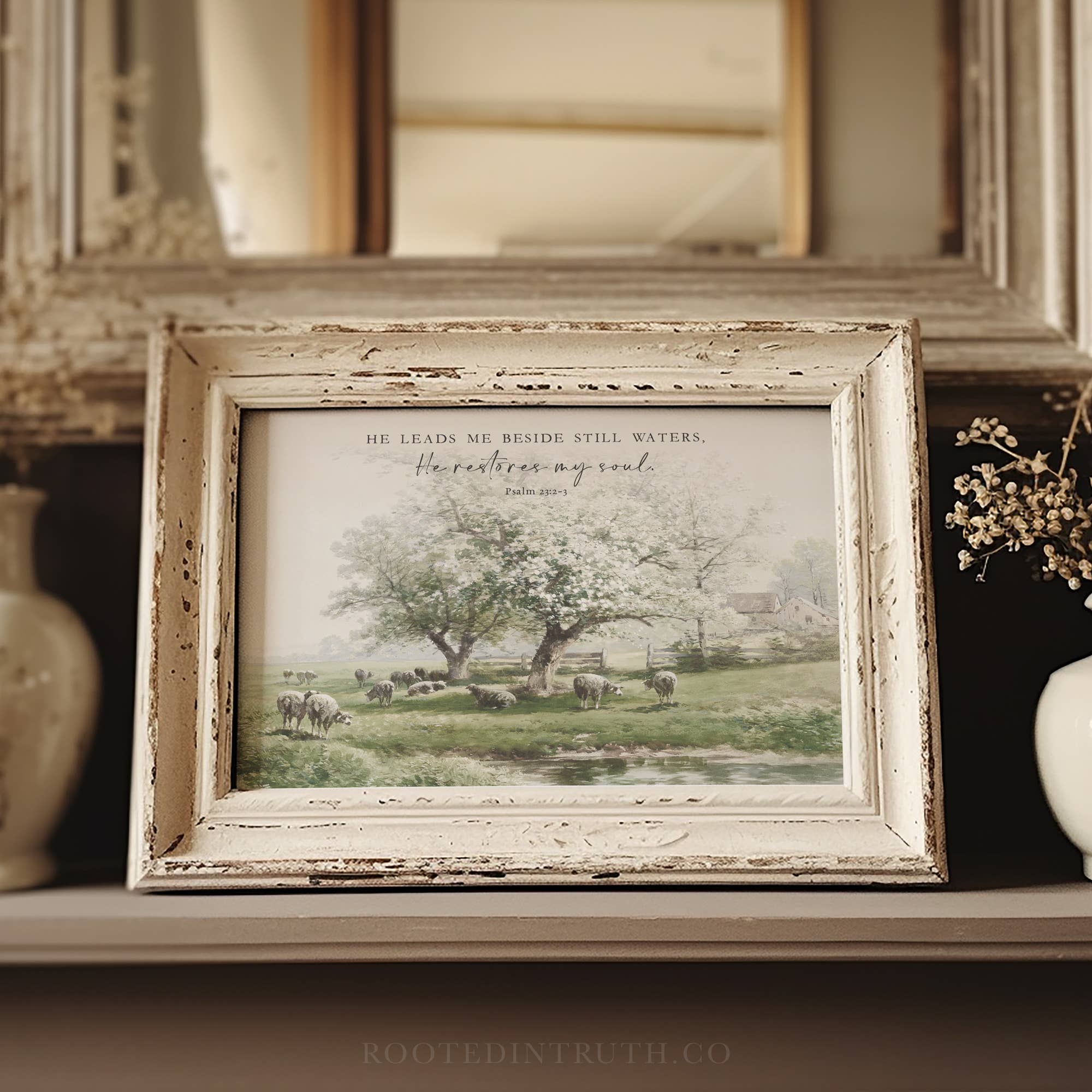 Still Waters Wall Art Print; Psalm 23