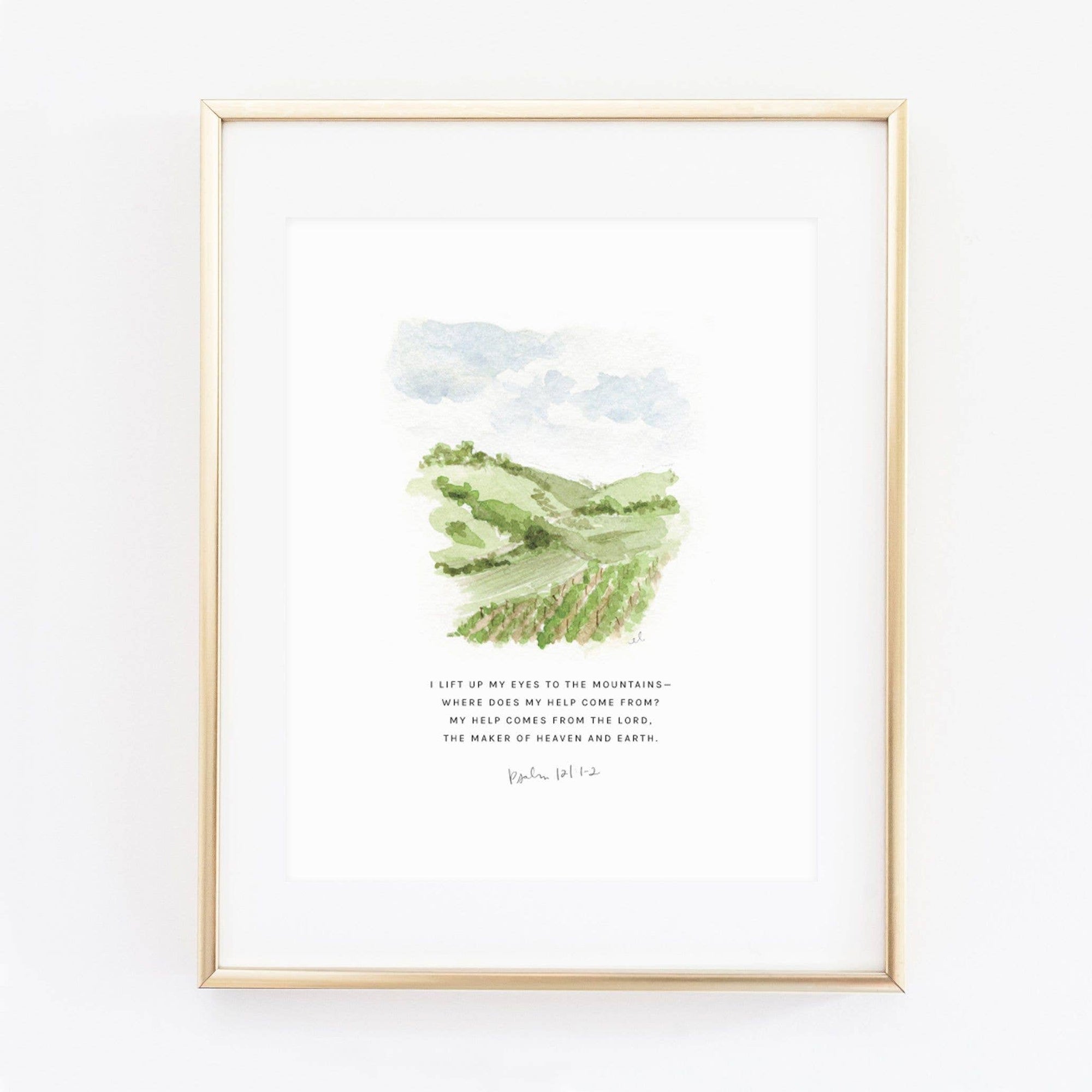 Psalm 121:1-2 vineyard scripture print