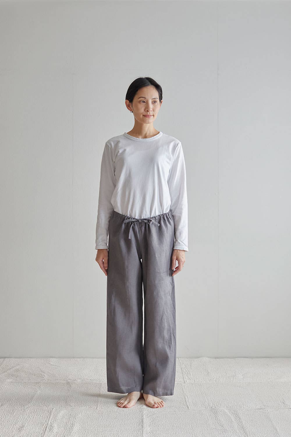 Oise Drawn String Pants Acier