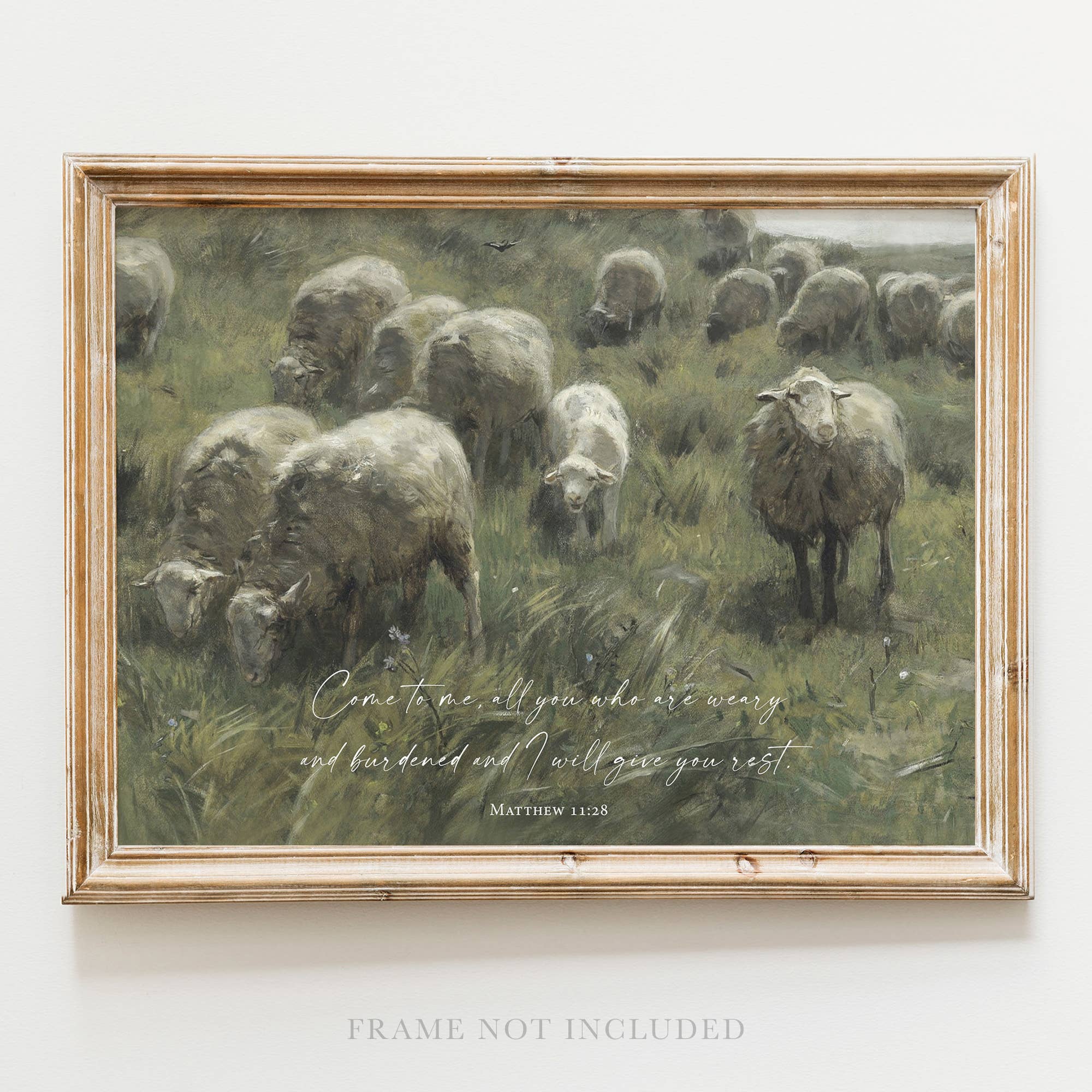 Come to Me Scripture Wall Art Print