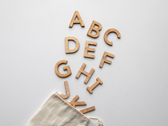 Gladfolk Wooden Uppercase Alphabet Set • Movable Alphabet Set Maple