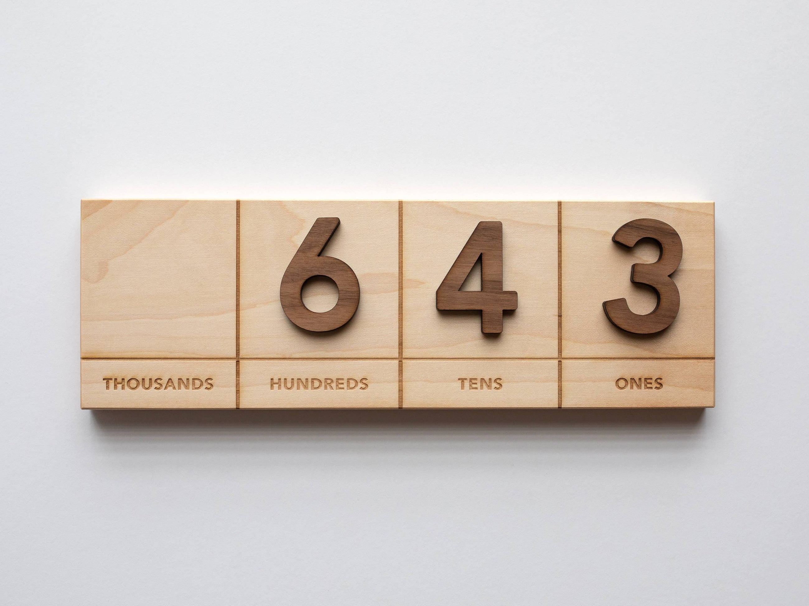 Gladfolk Wooden Place Value Board • Math Material with Number Set