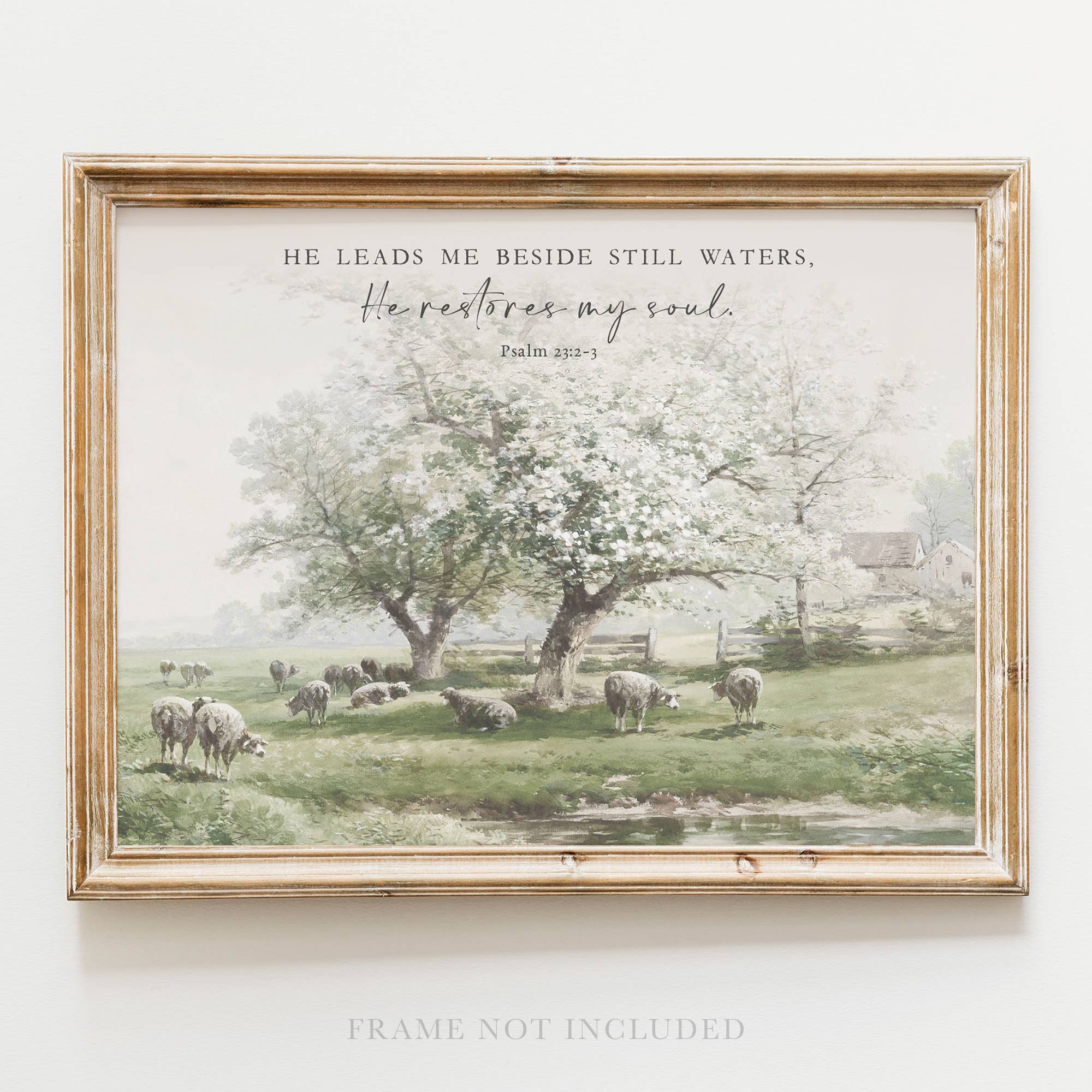 Still Waters Wall Art Print; Psalm 23