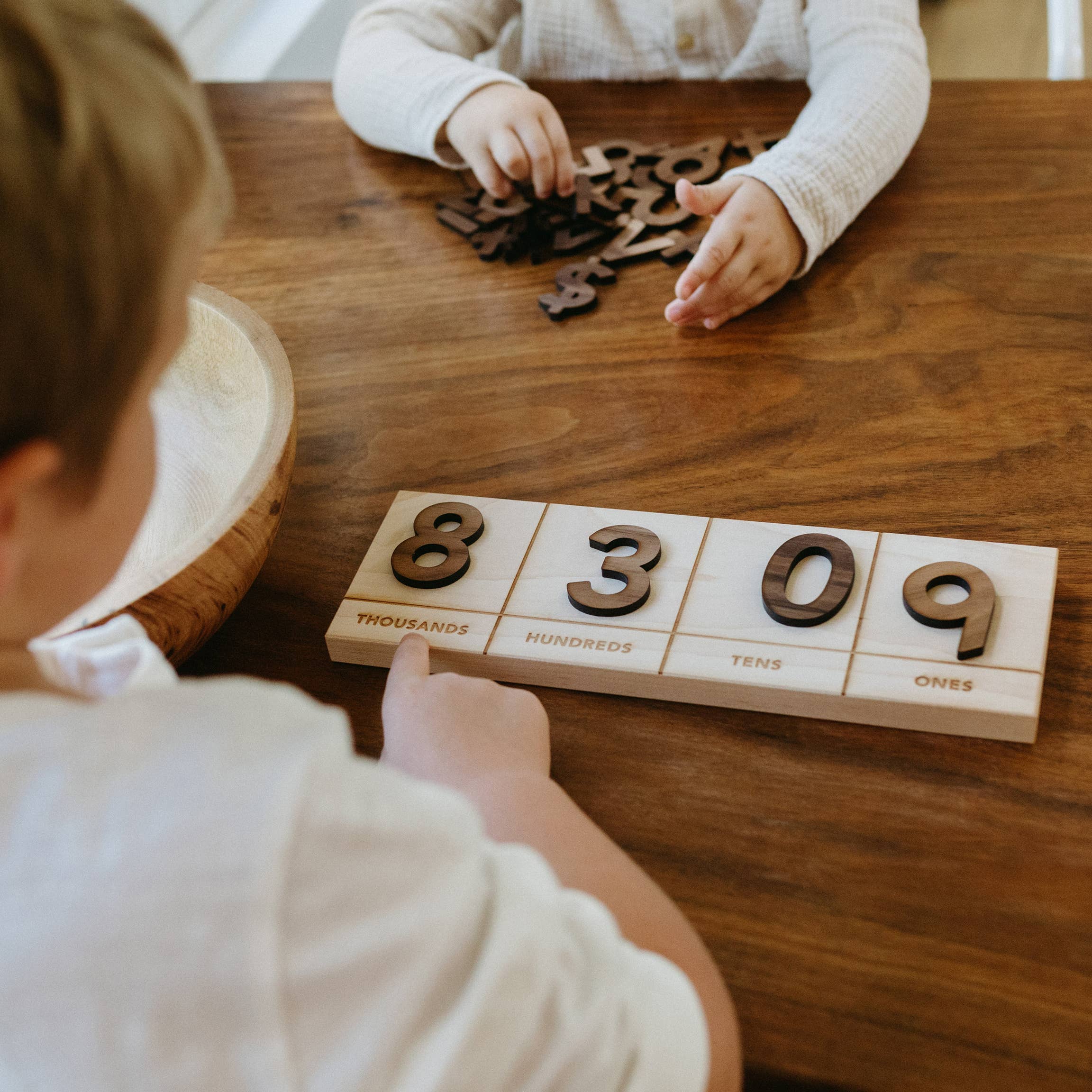 Gladfolk Wooden Place Value Board • Math Material with Number Set
