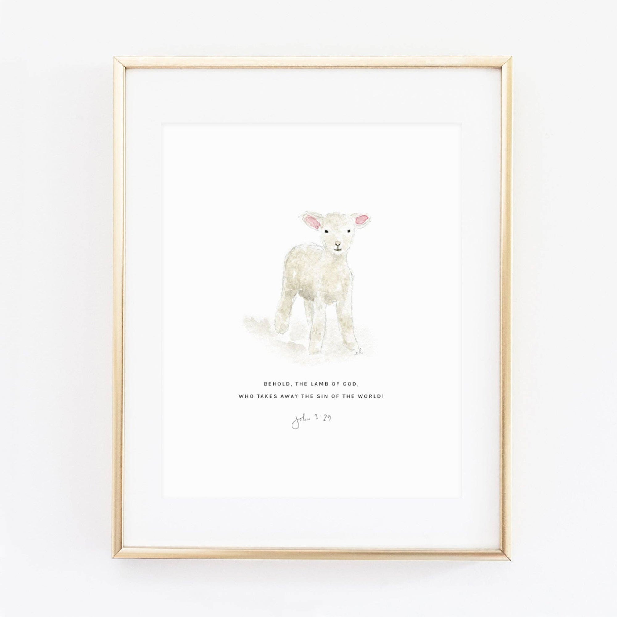 John 1:29 lamb scripture print