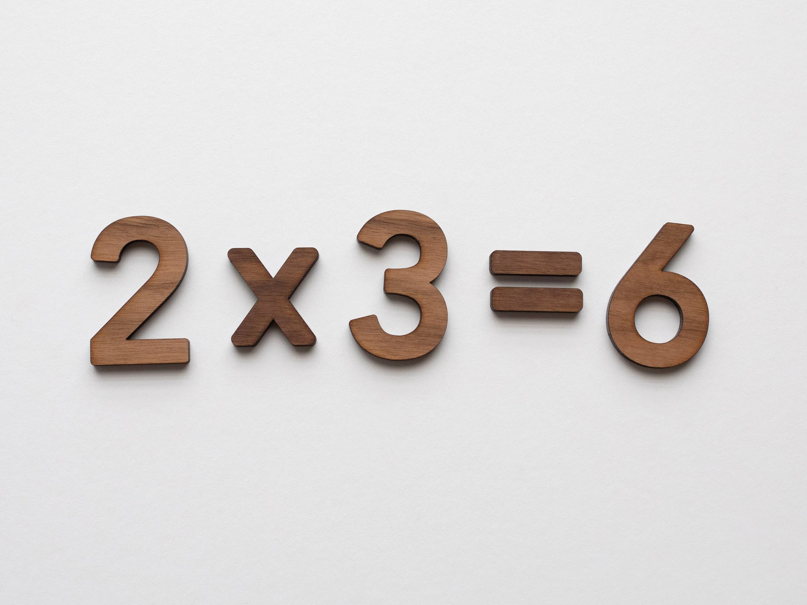 Gladfolk Wooden Number Set • Numerals & Math Equation Signs, Walnut