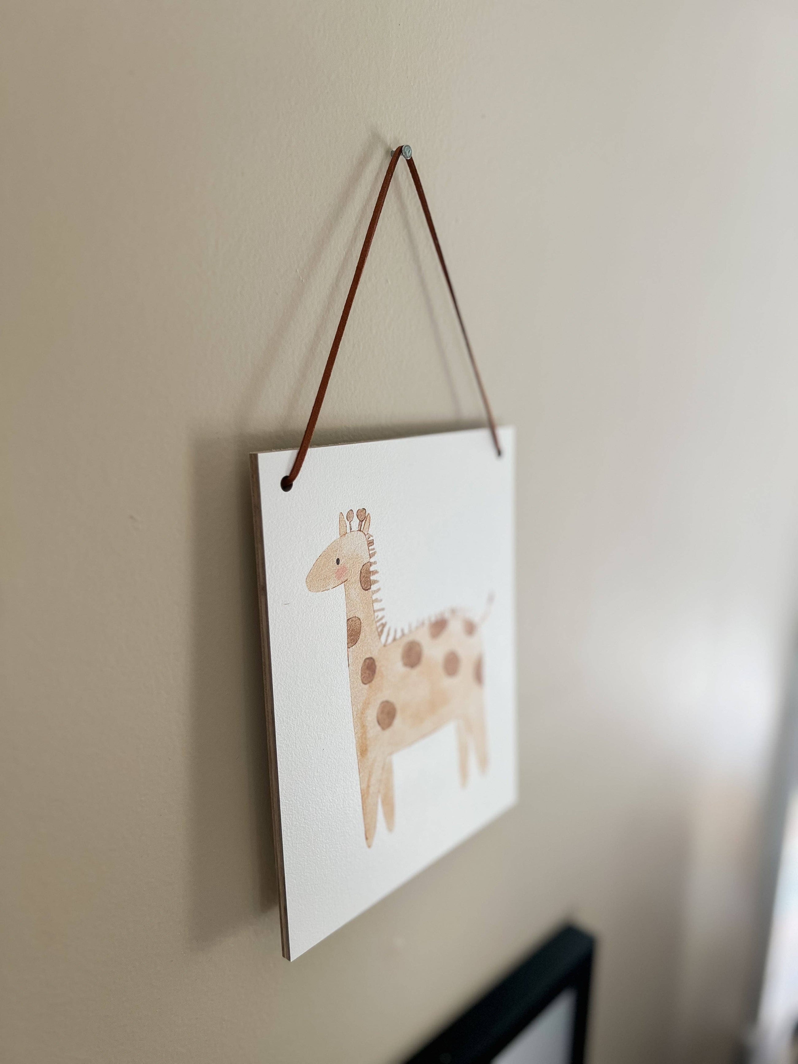 Giraffe Hanging Wall Art | Nursery Decor