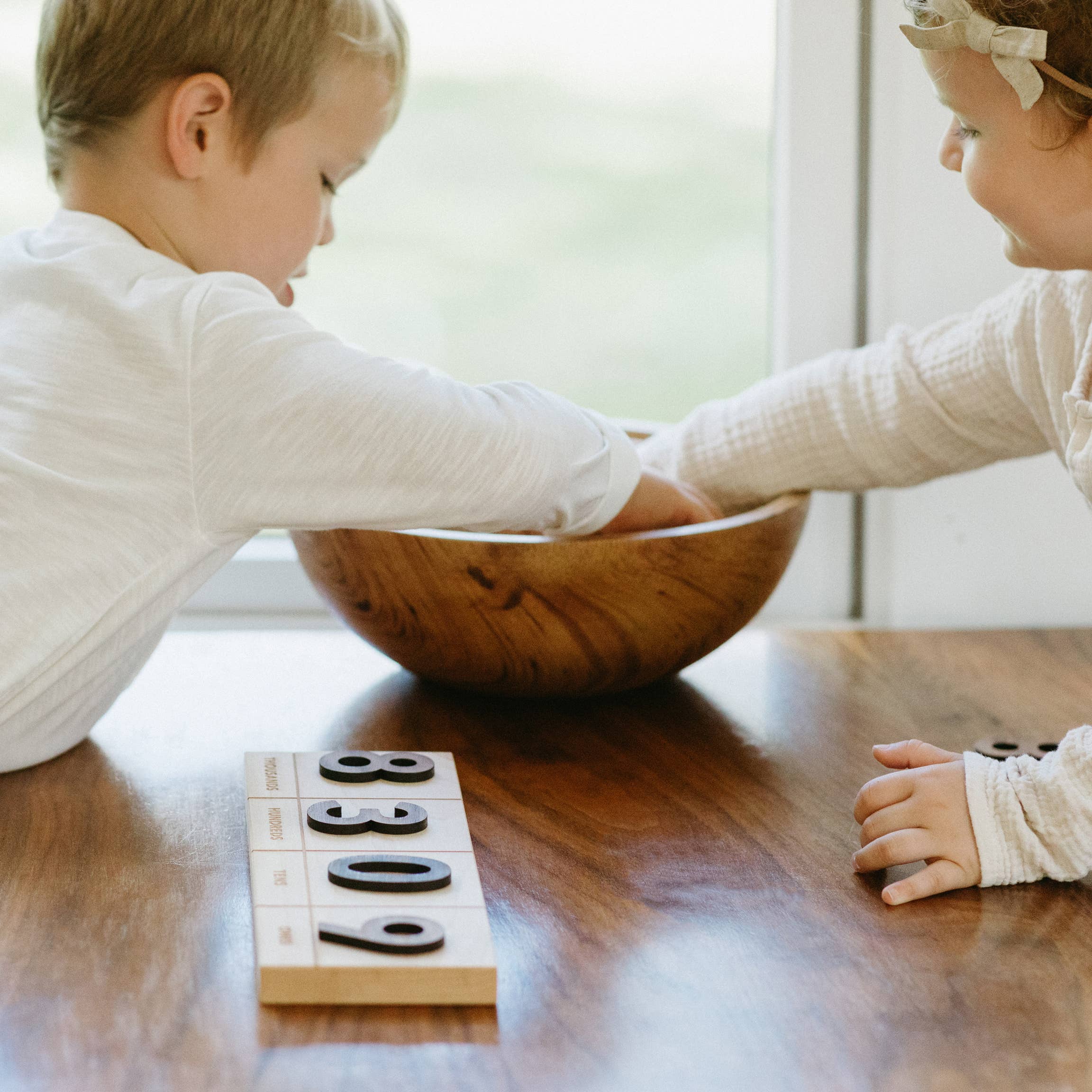 Gladfolk Wooden Place Value Board • Math Material with Number Set