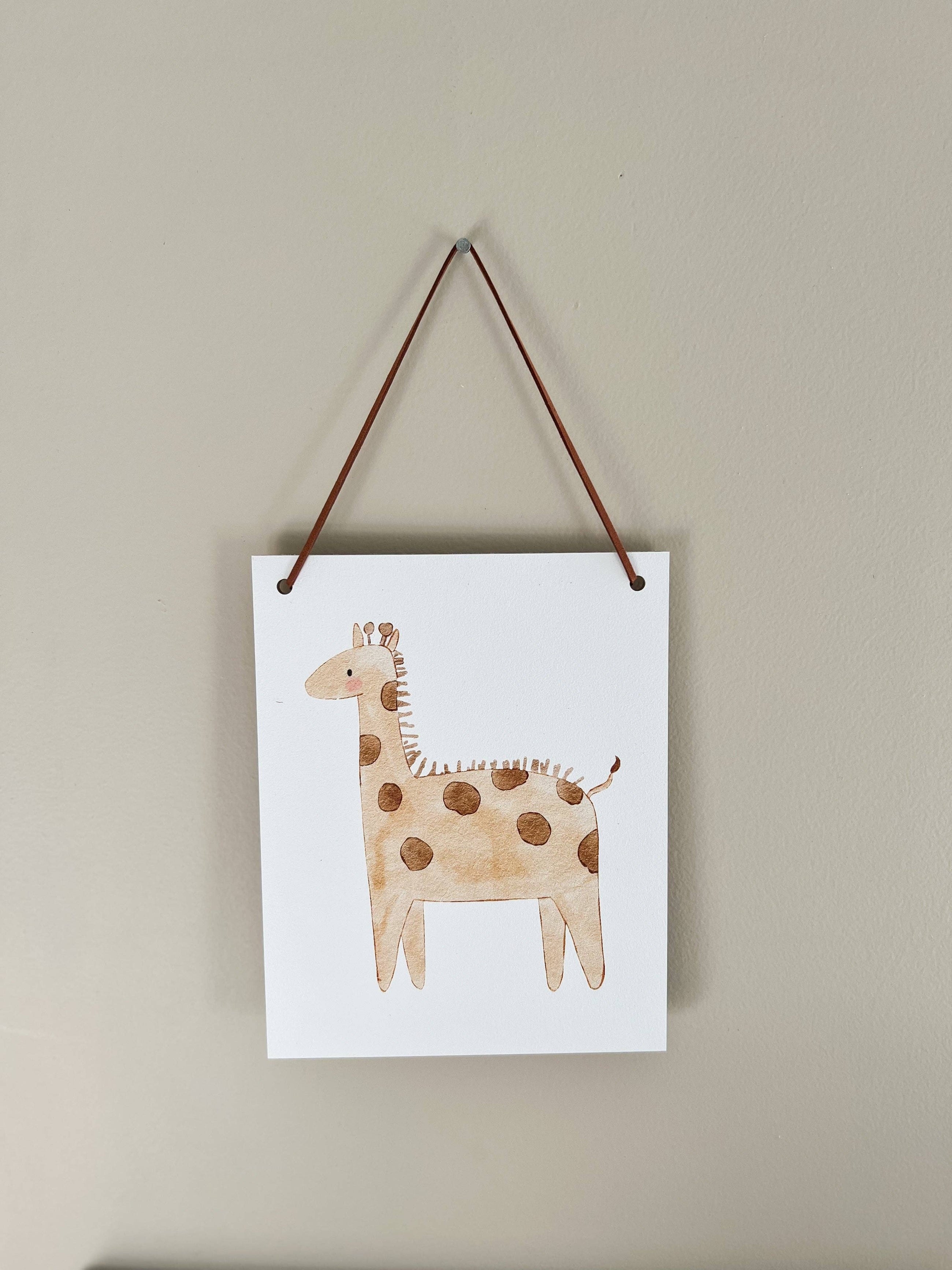 Giraffe Hanging Wall Art | Nursery Decor