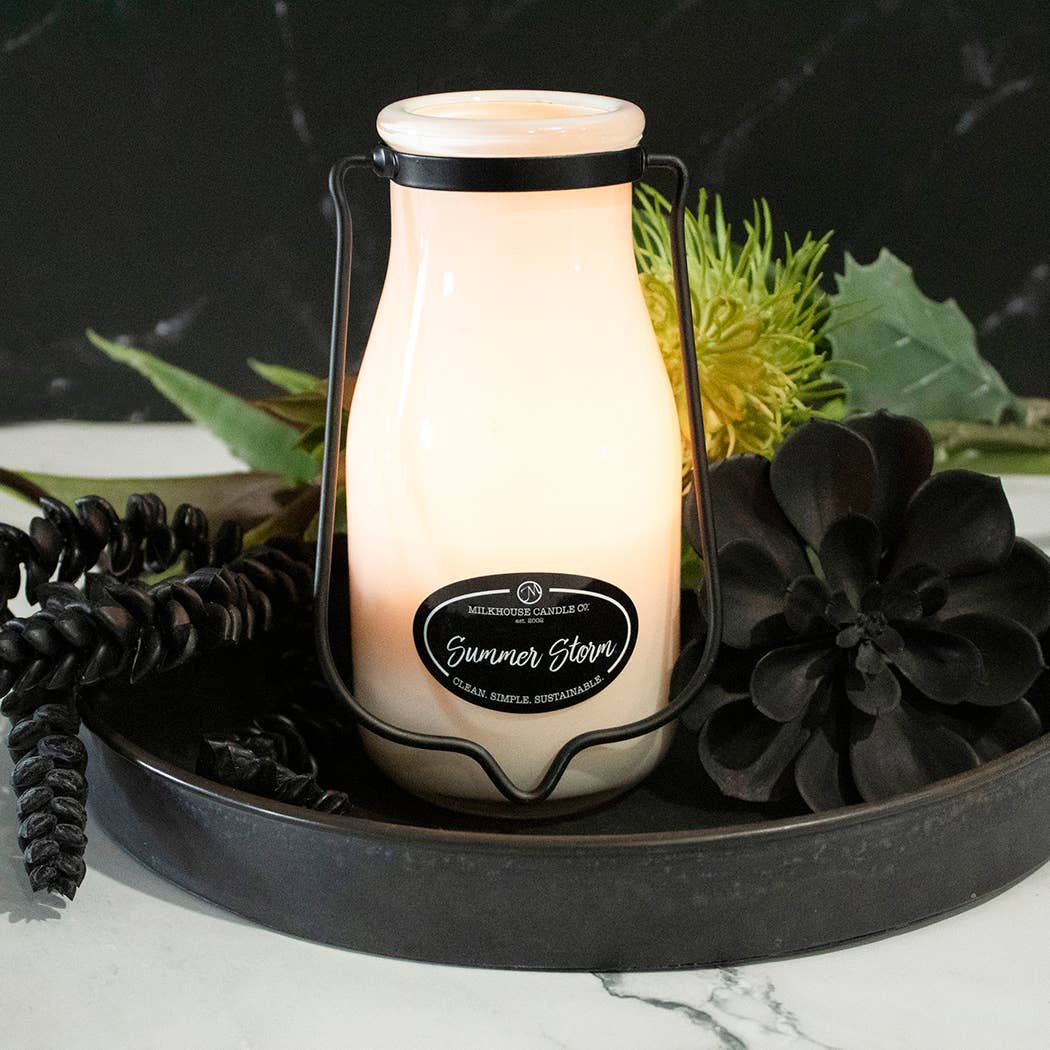 14 oz Milkbottle Candle: Summer Storm
