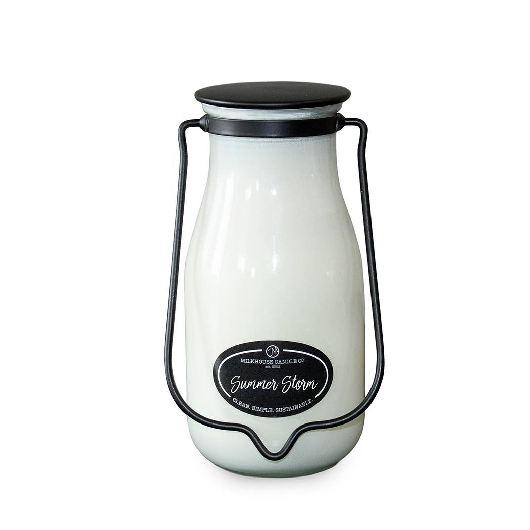 14 oz Milkbottle Candle: Summer Storm