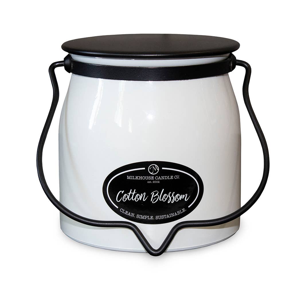 16 oz Butter Jar Candle: Cotton Blossom