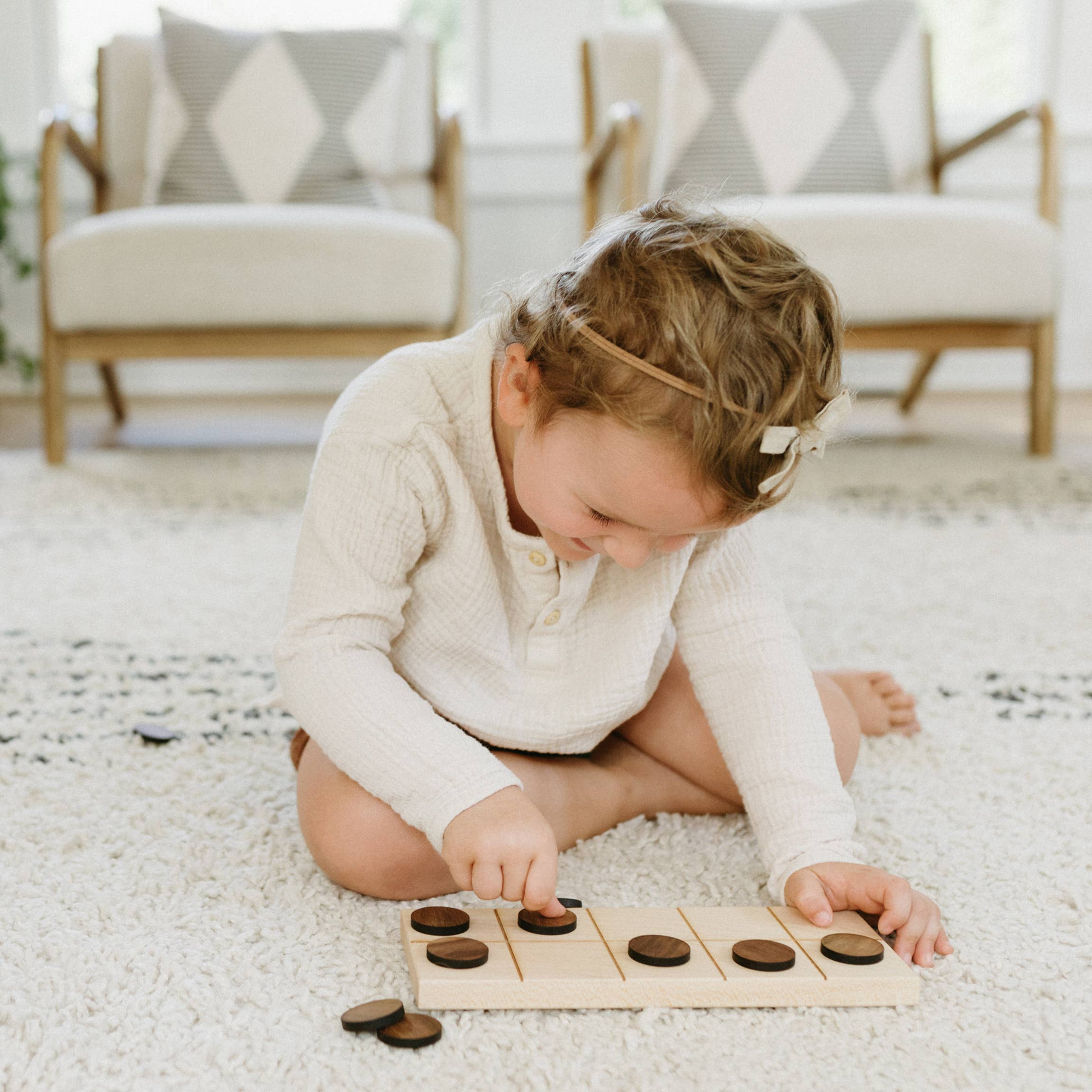 Gladfolk Wooden Ten Frame & Counting Pieces • Modern Wood Math Board
