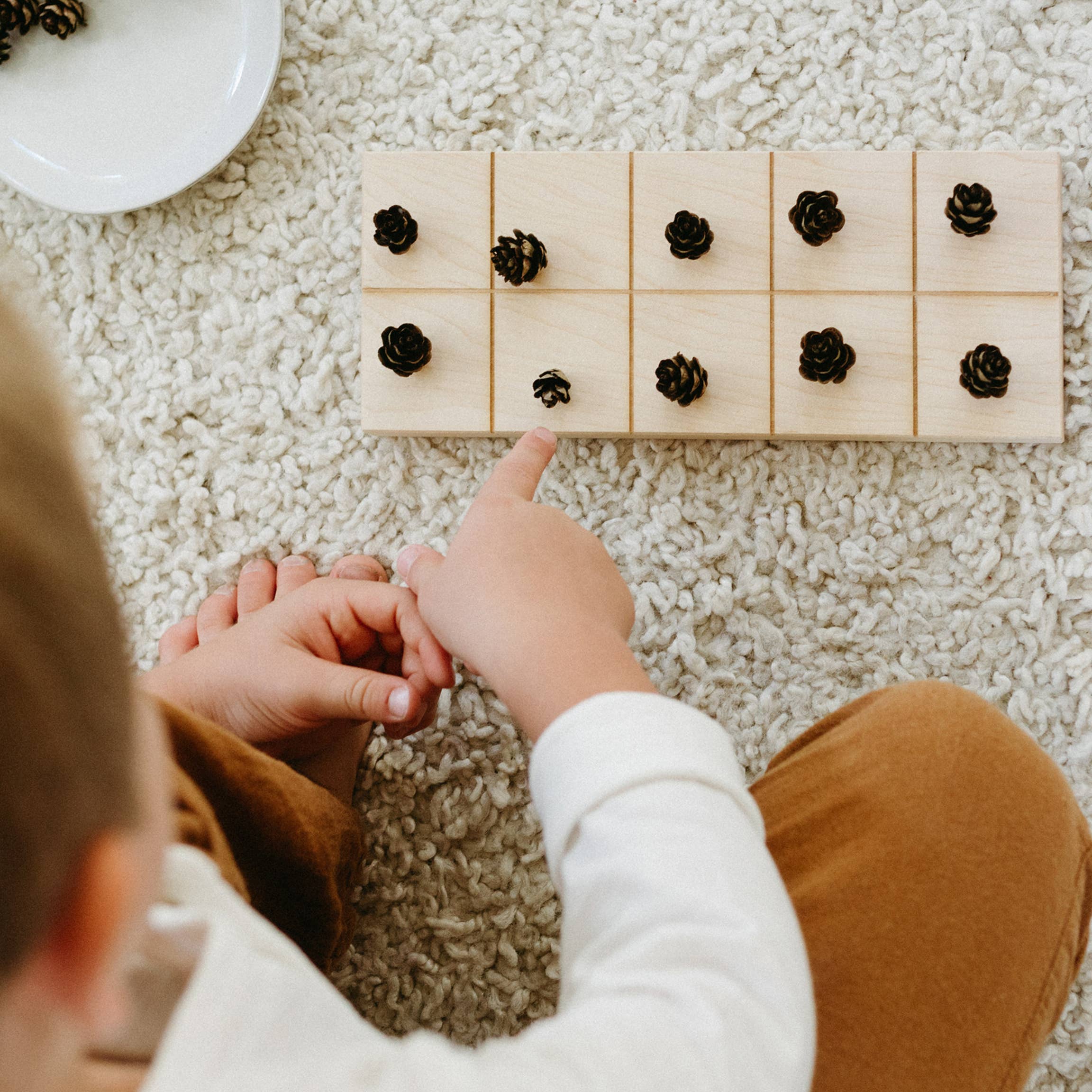 Gladfolk Wooden Ten Frame & Counting Pieces • Modern Wood Math Board