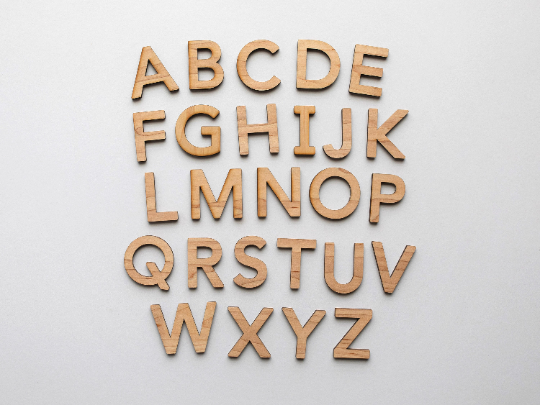 Gladfolk Wooden Uppercase Alphabet Set • Movable Alphabet Set Maple