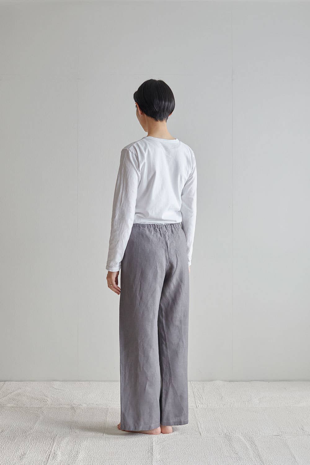Oise Drawn String Pants Acier
