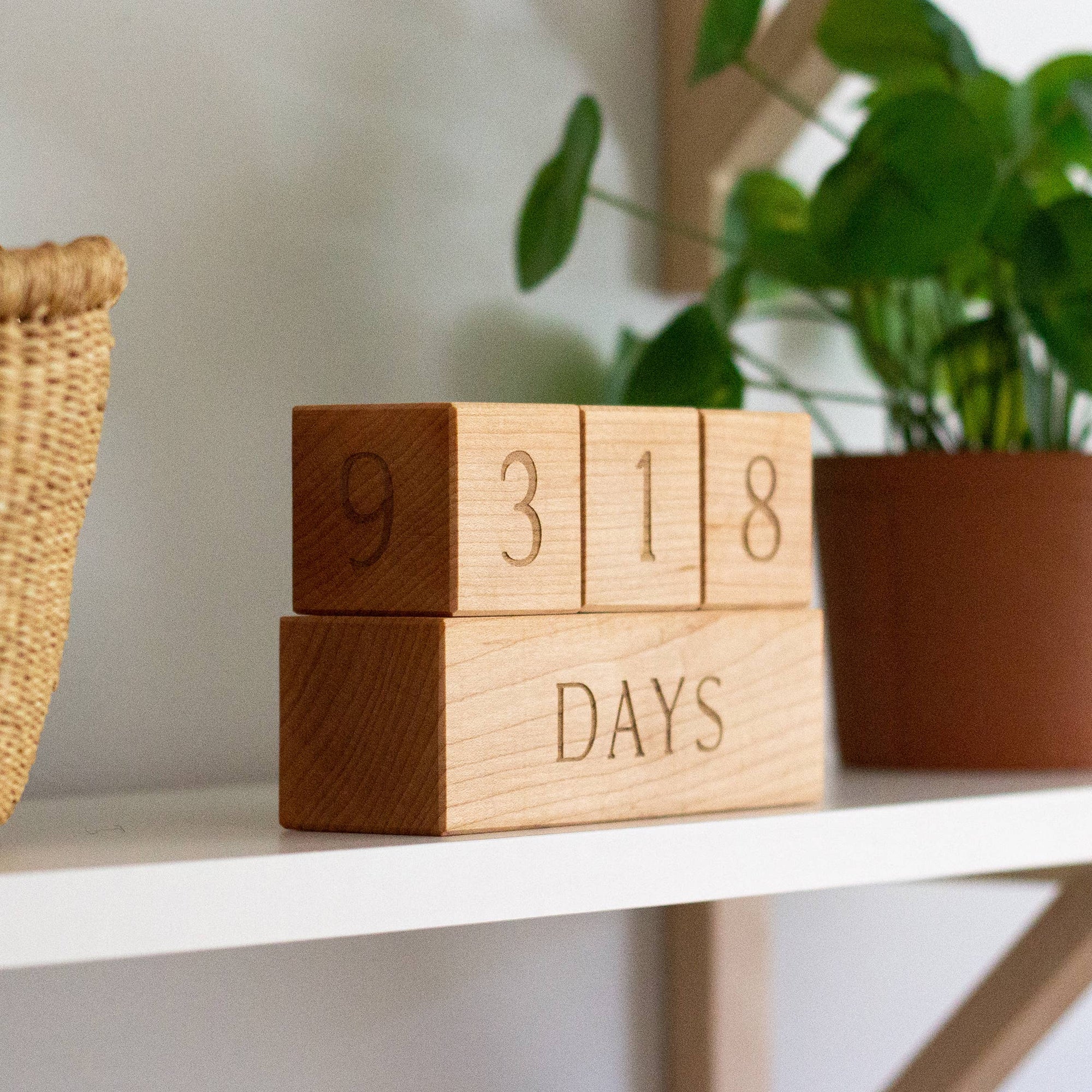 Gladfolk Wooden Milestone Blocks • Modern Maple Heirloom Block Set