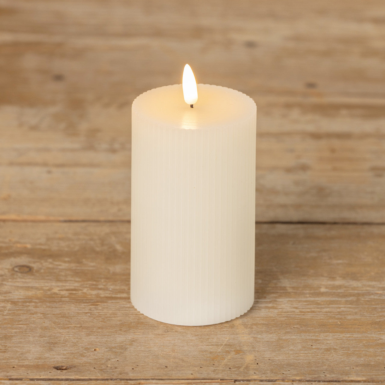 Candle, Cream Grooved