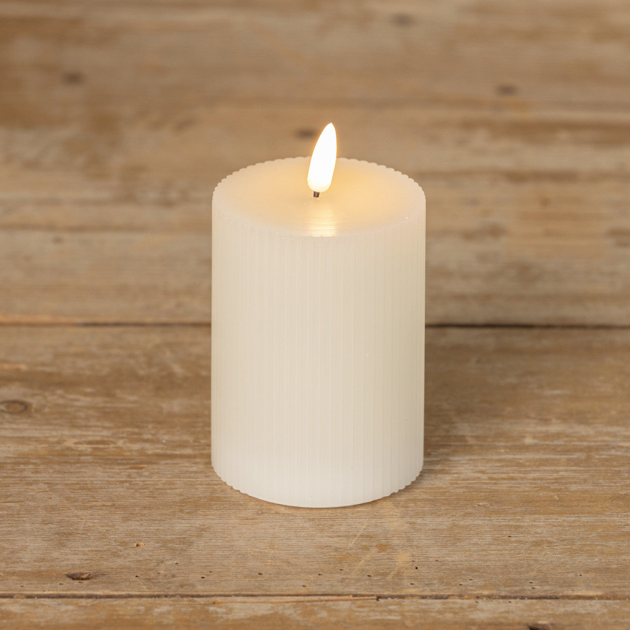Candle, Cream Grooved