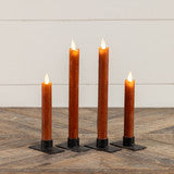 Moving Flame Bronze Taper Candle 9.5"