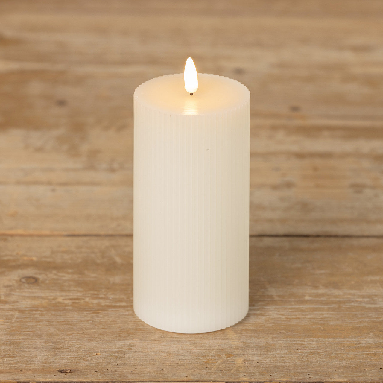Candle, Cream Grooved