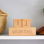 Gladfolk Wooden Milestone Blocks • Modern Maple Heirloom Block Set