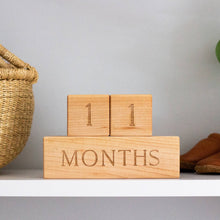 Gladfolk Wooden Milestone Blocks • Modern Maple Heirloom Block Set