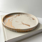 Joma - Concrete Fluted Tray | Round Tray Centerpiece