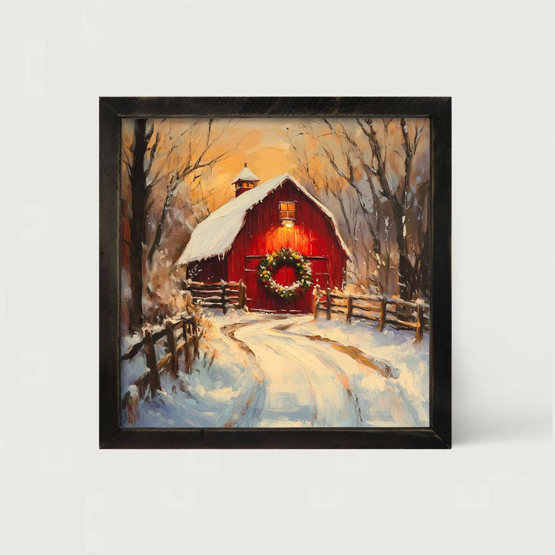 Red Barn at Christmas