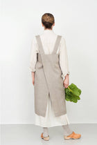 Linen Square Cross Apron Natural
