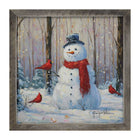 Snowman with Cardinals