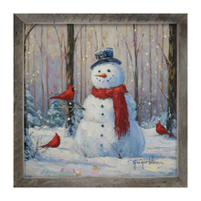 Snowman with Cardinals