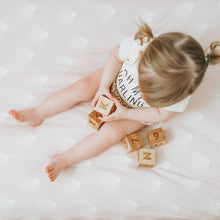 Gladfolk Modern Handmade Wooden Alphabet and Numeral Blocks