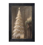 Gold and White Christmas Tree-Vertical Frame
