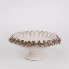 Compote With Hand Applied Ruffles