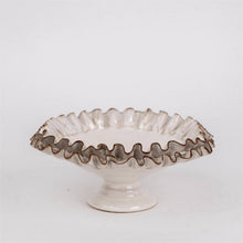 Compote With Hand Applied Ruffles