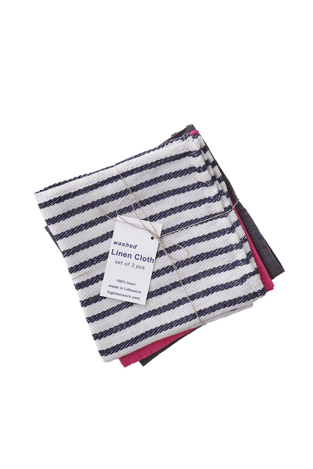 Pre-Washed Linen Cloths 3 pcs set (A)
