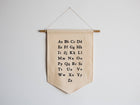 Gladfolk Schoolhouse Alphabet Canvas Banner